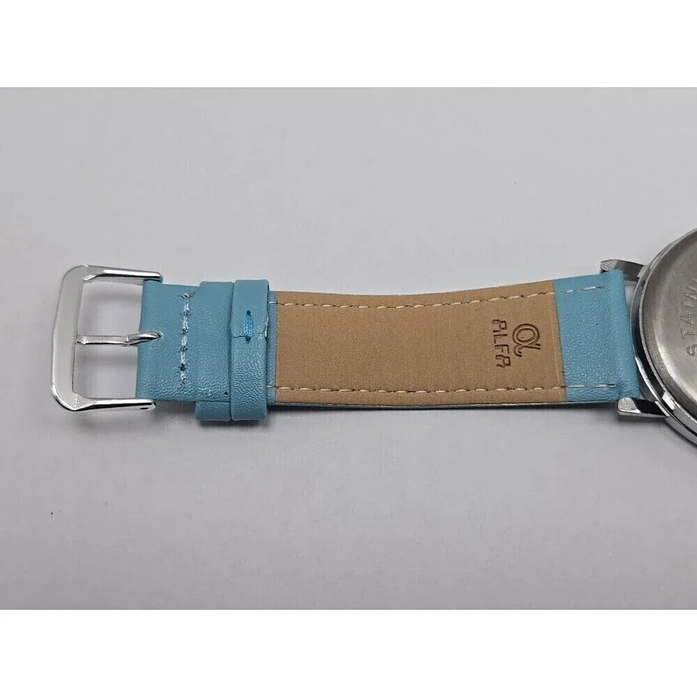 Kokofolk Rooster Folk Artisan Quartz Watch Blue Leather Band New Battery Poland